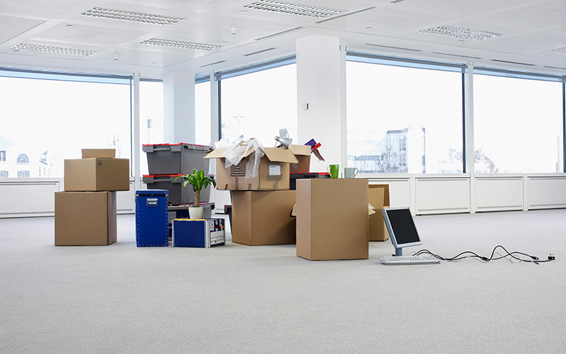 Photo de cartons en prévision d'un déménagement