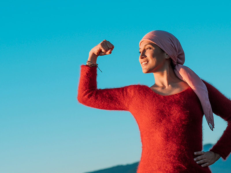 Femme atteinte d'un cancer