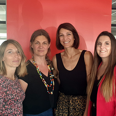 De gauche à droite : Aurélie vignolle, Marina labrucherie, Aurélie dognin, Charlotte poulhazan
