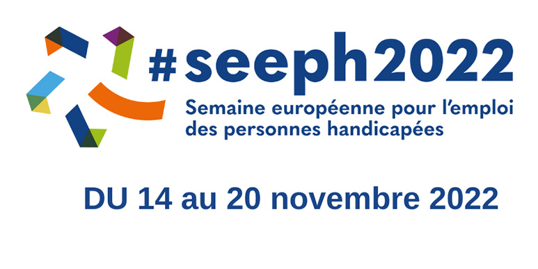 Logo de la Semaine Européenne pour l'Emploi des Personnes Handicapées (SEEPH 2022)