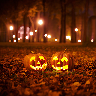 Photo représentant des citrouilles d'Halloween