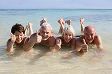 Seniors sur la plage